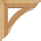 Ekena Millwork Thorton Traditional Rough Sawn Bracket w/ Offset Brace, Western Red Cedar, 6"W x 22"D x 22"H BKT0604X22X22THR01RWR - alternate 4
